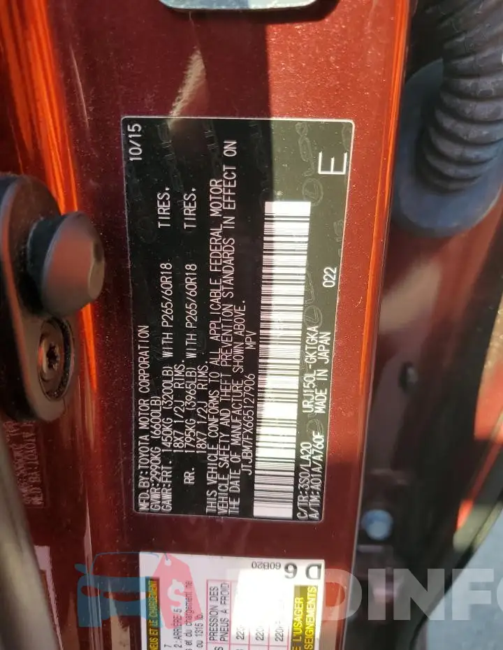 JTJBM7FX6G5127906 Photo# 13