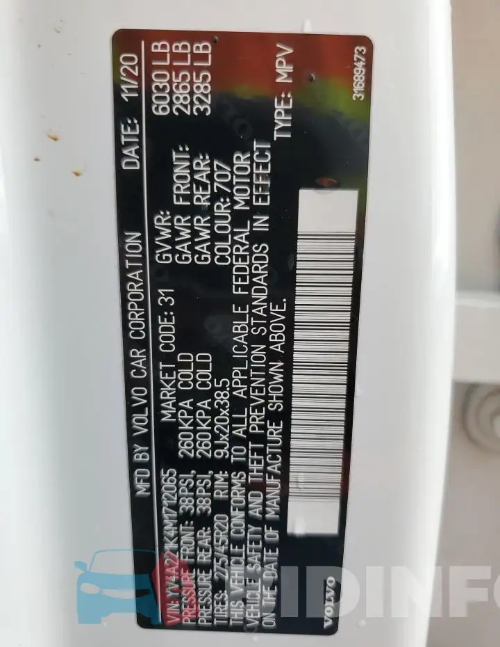 YV4A221K4M1712065 Photo# 13