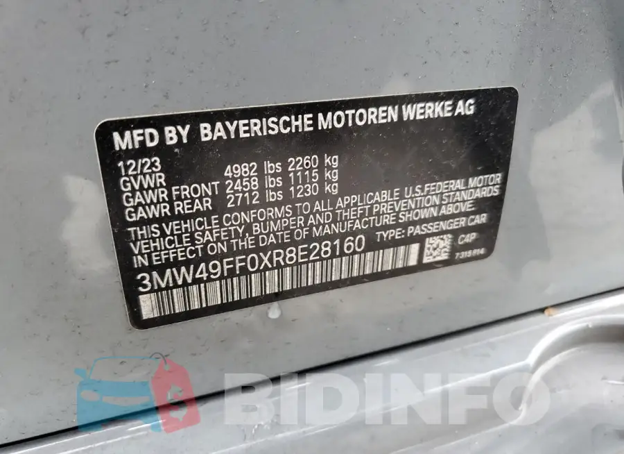 3MW49FF0XR8E28160 Photo# 13