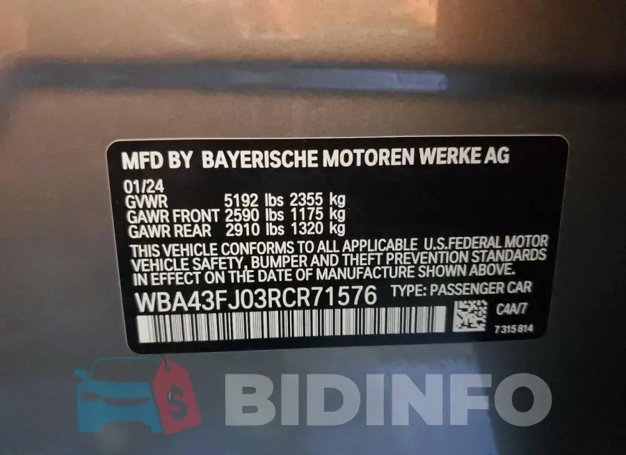 WBA43FJ03RCR71576 Photo# 12