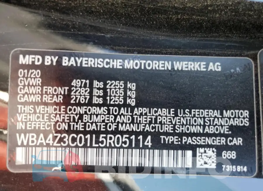 WBA4Z3C01L5R05114 Photo# 12