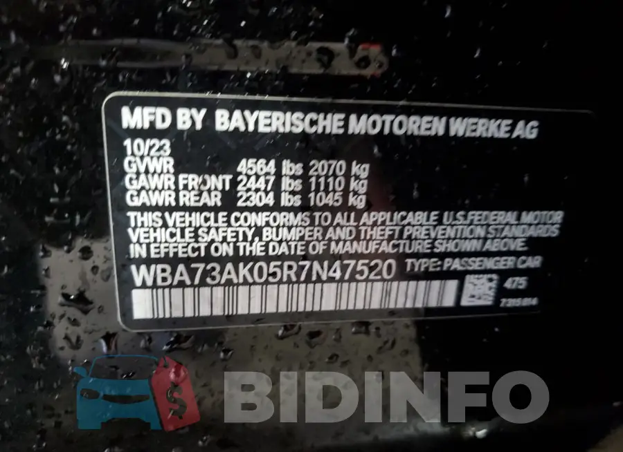 WBA73AK05R7N47520 Photo# 12