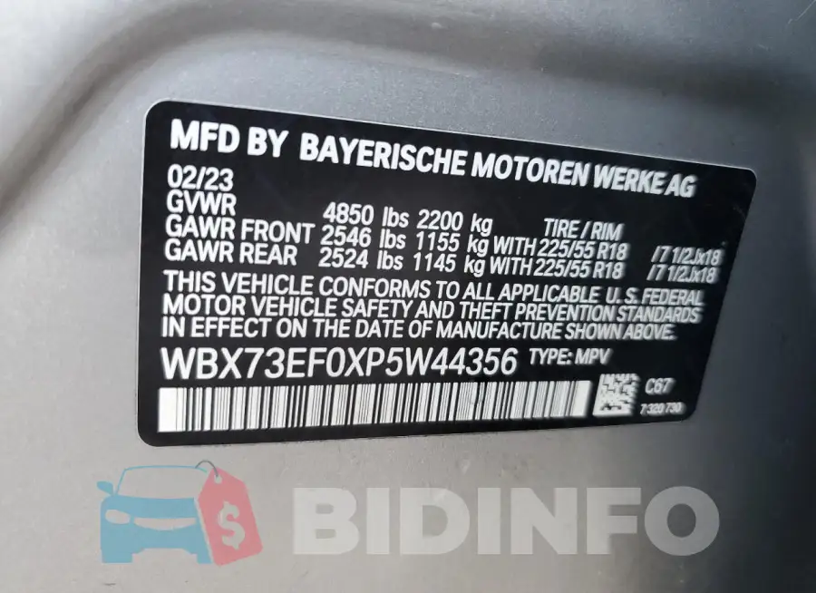 WBX73EF0XP5W44356 Photo# 13