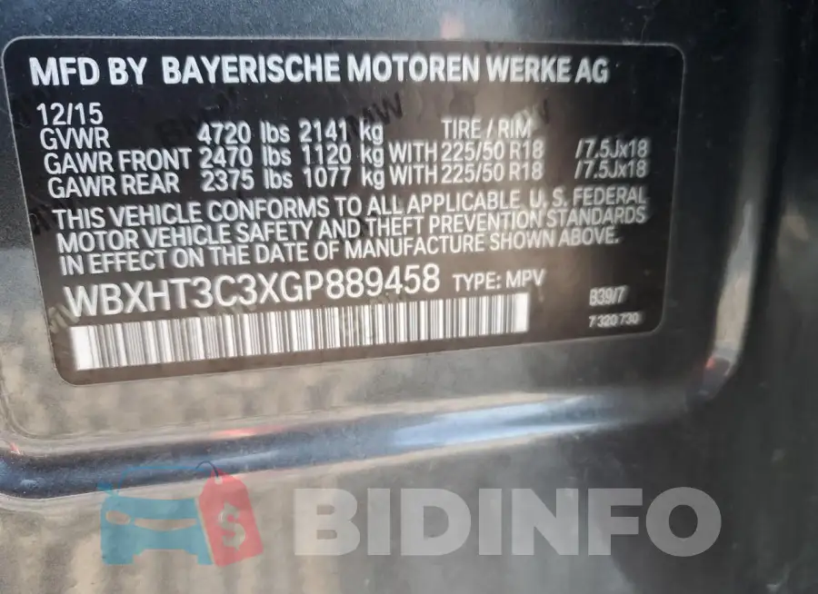 WBXHT3C3XGP889458 Photo# 13