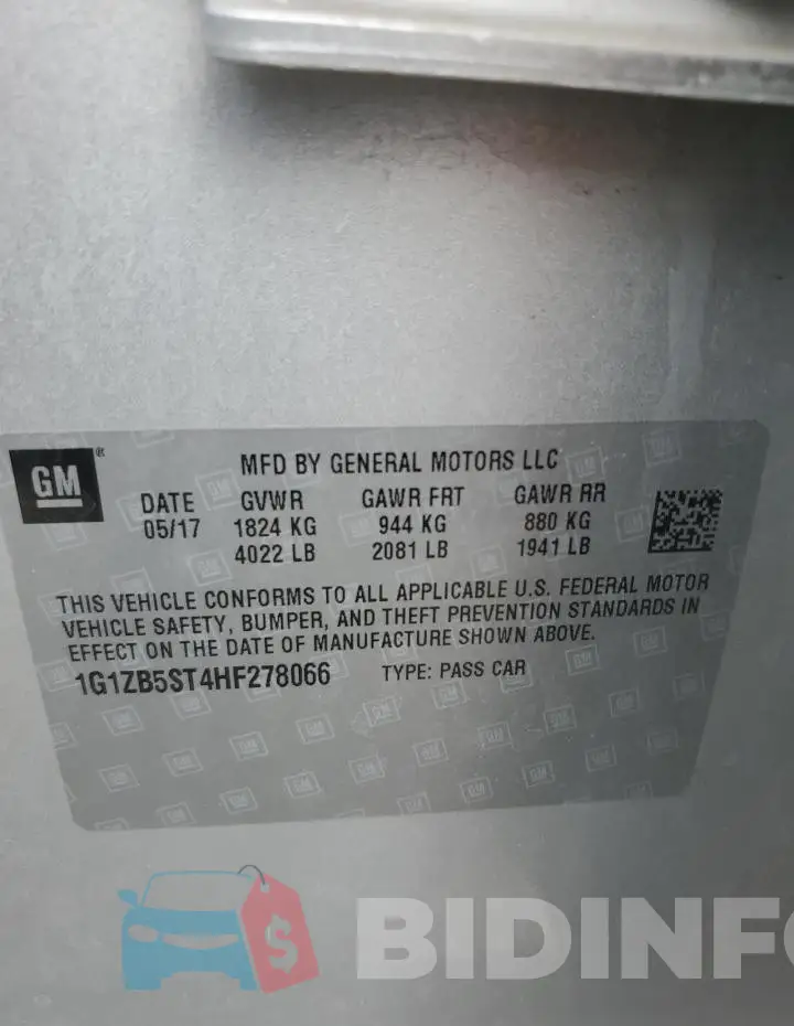 1G1ZB5ST4HF278066 Photo# 13