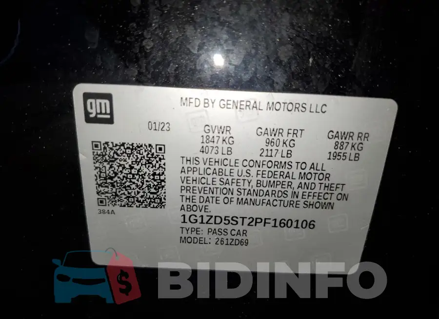 1G1ZD5ST2PF160106 Photo# 12