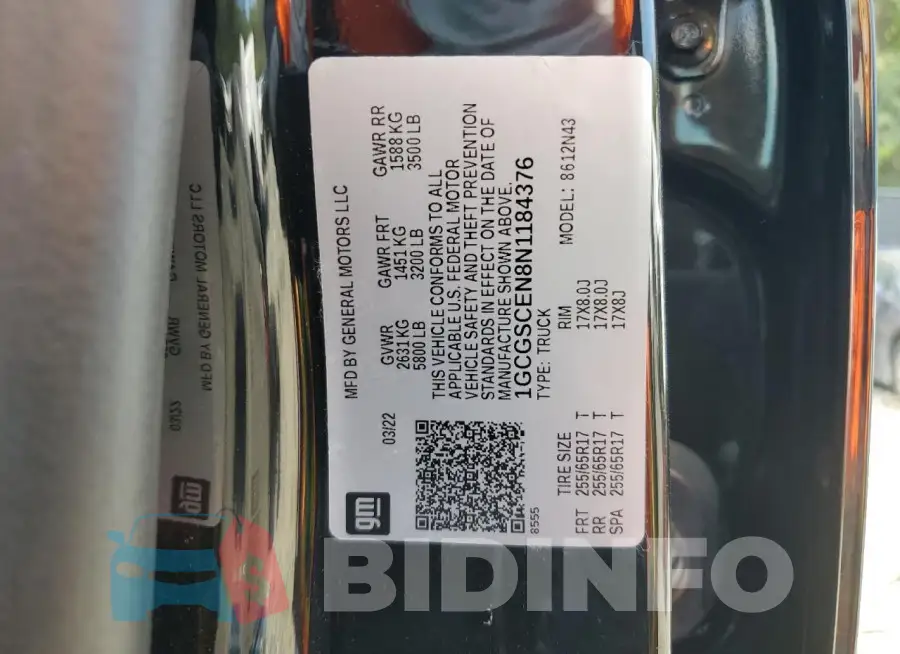 1GCGSCEN8N1184376 Photo# 12