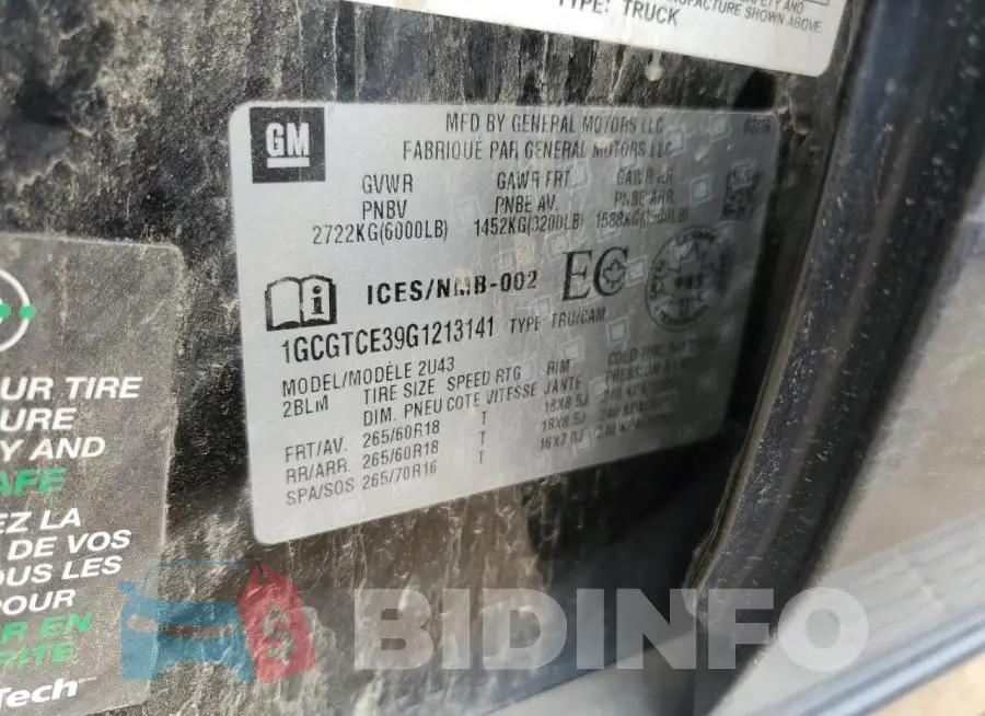 1GCGTCE39G1213141 Photo# 12