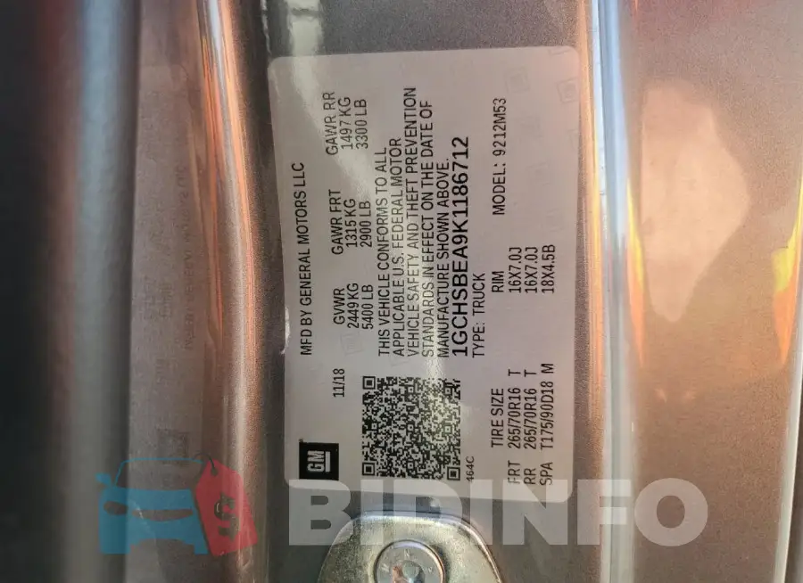 1GCHSBEA9K1186712 Photo# 12