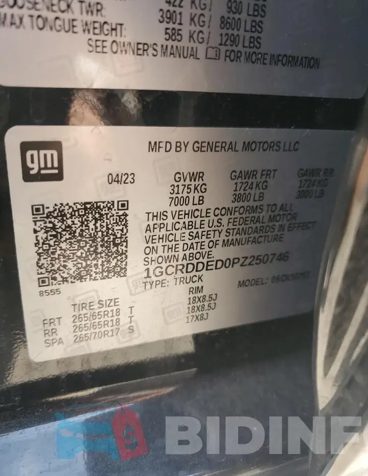 1GCRDDED0PZ250746 Photo# 12