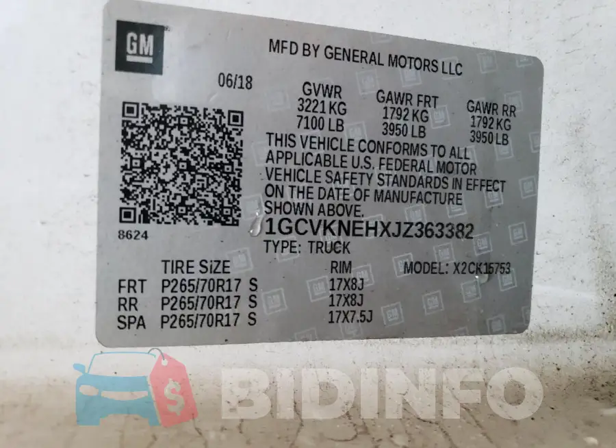 1GCVKNEHXJZ363382 Photo# 12
