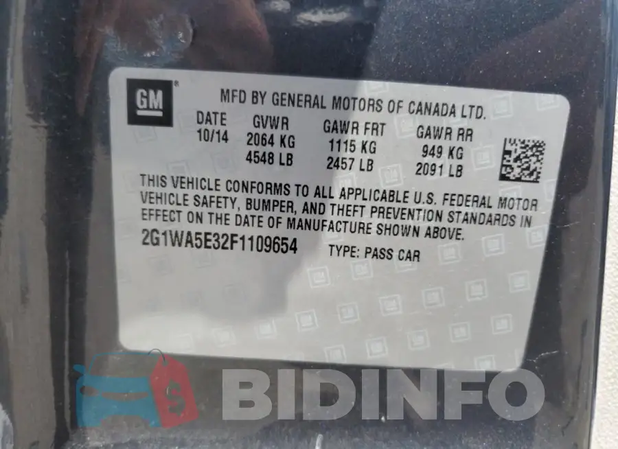 2G1WA5E32F1109654 Photo# 13