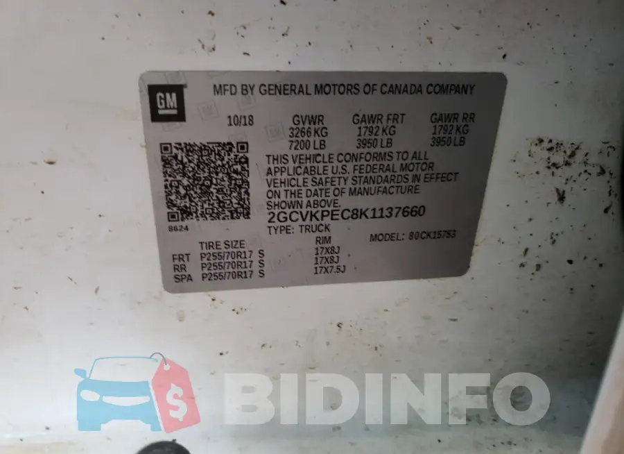 2GCVKPEC8K1137660 Photo# 13