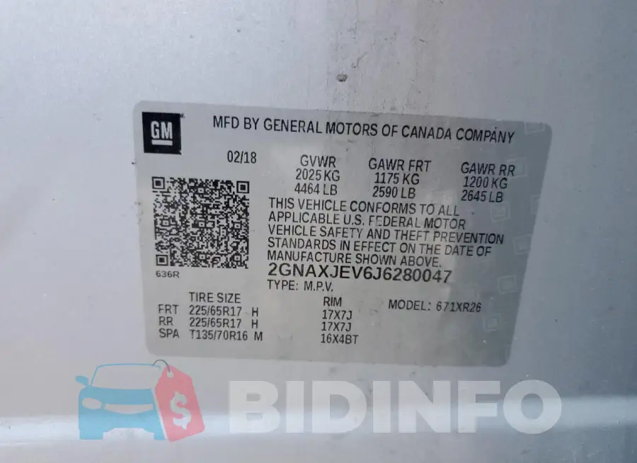 2GNAXJEV6J6280047 Photo# 12