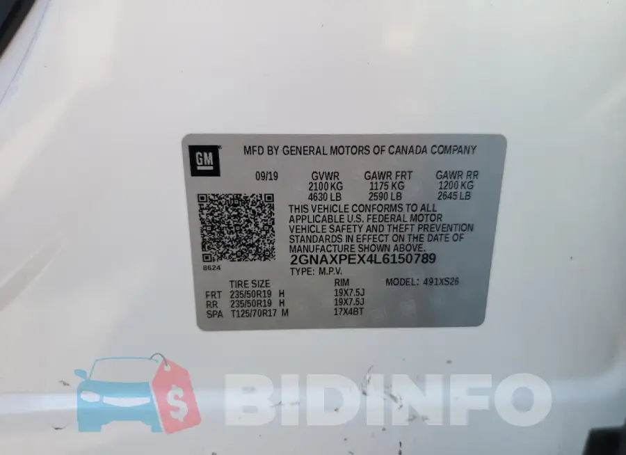 2GNAXPEX4L6150789 Photo# 13