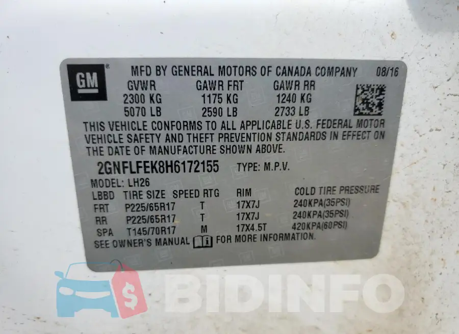 2GNFLFEK8H6172155 Photo# 13