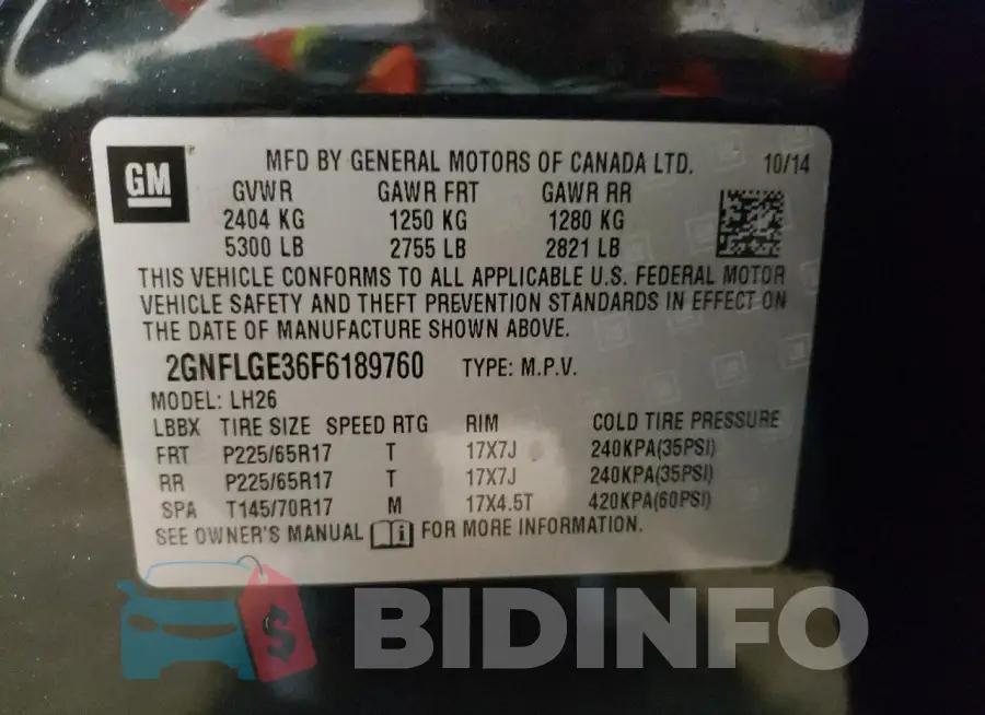 2GNFLGE36F6189760 Photo# 13