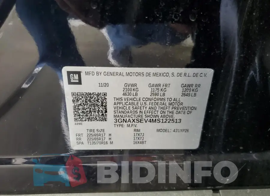 3GNAXSEV4MS122513 Photo# 13