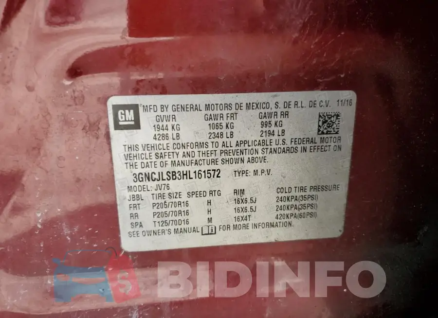 3GNCJLSB3HL161572 Photo# 12