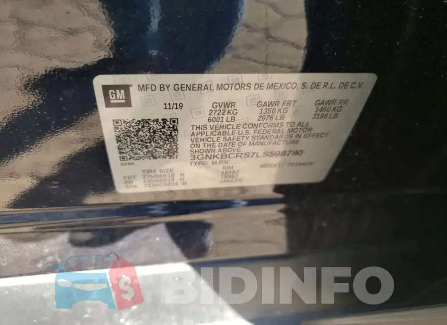 3GNKBCRS7LS598780 Photo# 14