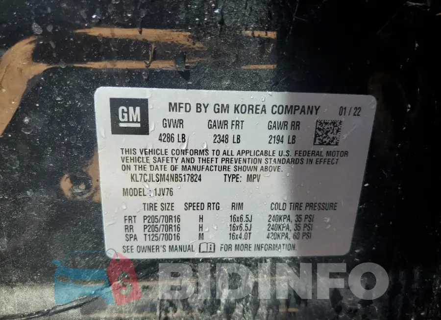 KL7CJLSM4NB517824 Photo# 13