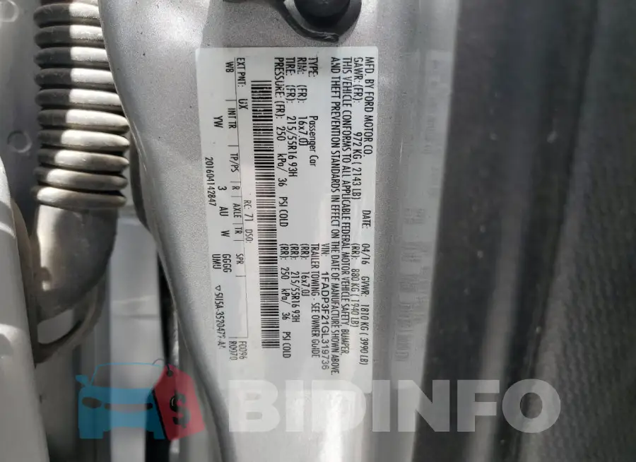 1FADP3F21GL319736 Photo# 12