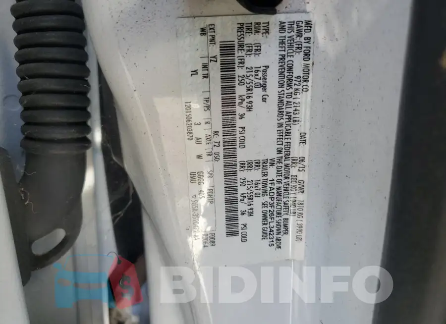 1FADP3F26FL342315 Photo# 12