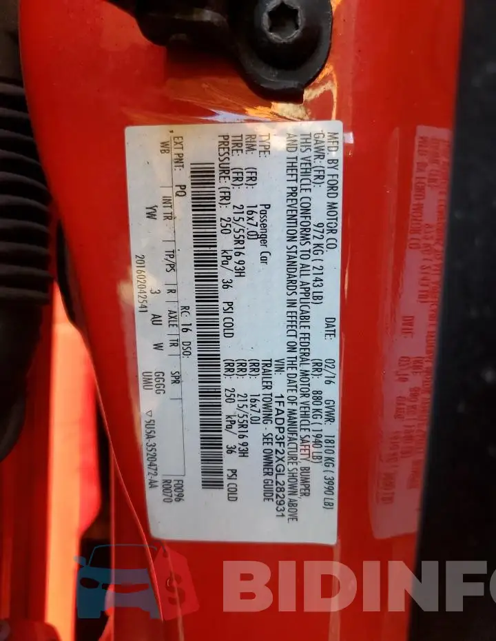 1FADP3F2XGL282931 Photo# 12