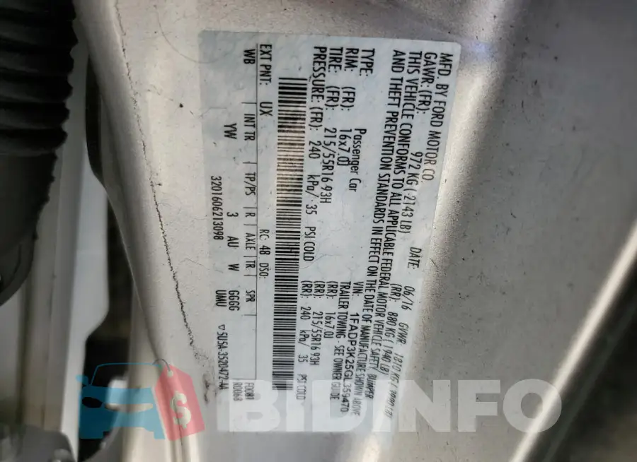 1FADP3K25GL359470 Photo# 13