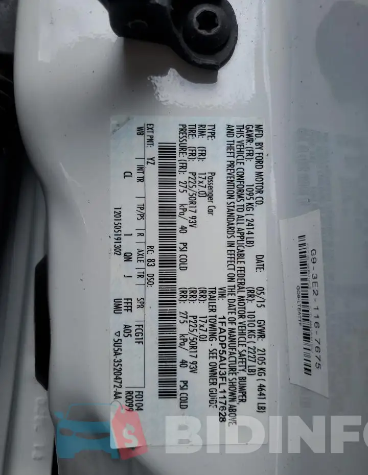 1FADP5AU3FL117628 Photo# 13