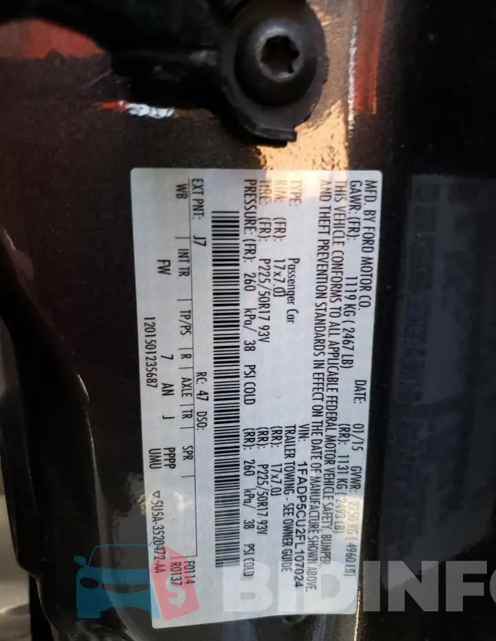 1FADP5CU2FL107024 Photo# 13