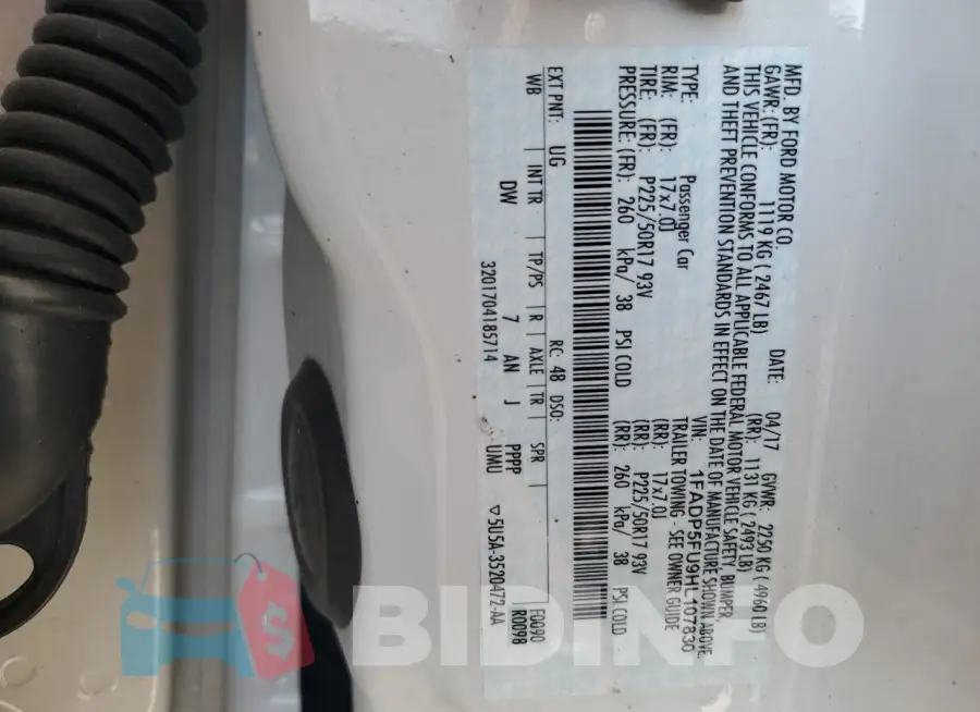 1FADP5FU9HL107830 Photo# 13