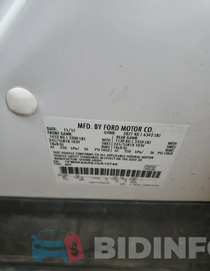 1FM5K8AR8JGA15748 Photo# 13