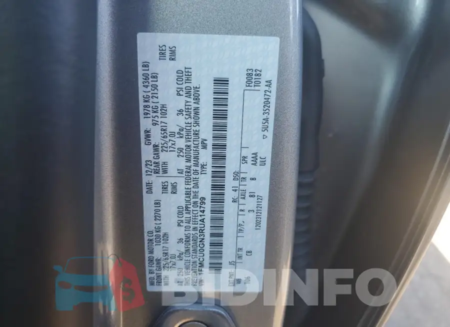 1FMCU0GN3RUA14799 Photo# 13