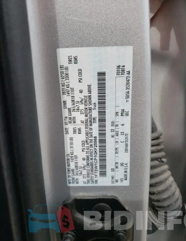 1FTEW1CP1GKF25568 Photo# 12
