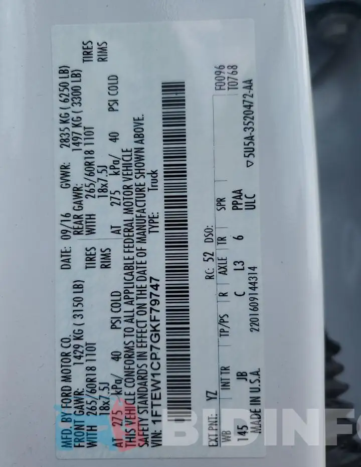 1FTEW1CP7GKF79747 Photo# 12