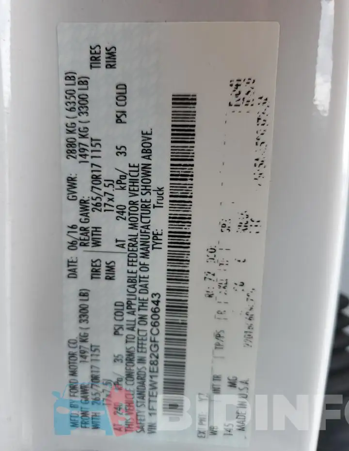 1FTEW1E82GFC60643 Photo# 12