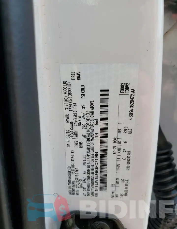 1FTEW1EF8GFC71984 Photo# 12