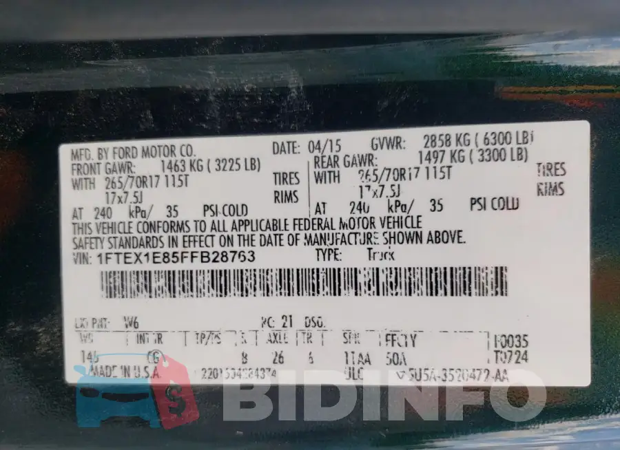 1FTEX1E85FFB28763 Photo# 13