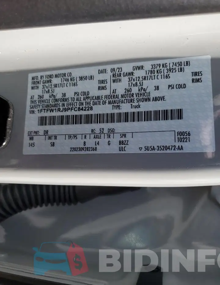 1FTFW1RJ9PFC84228 Photo# 12