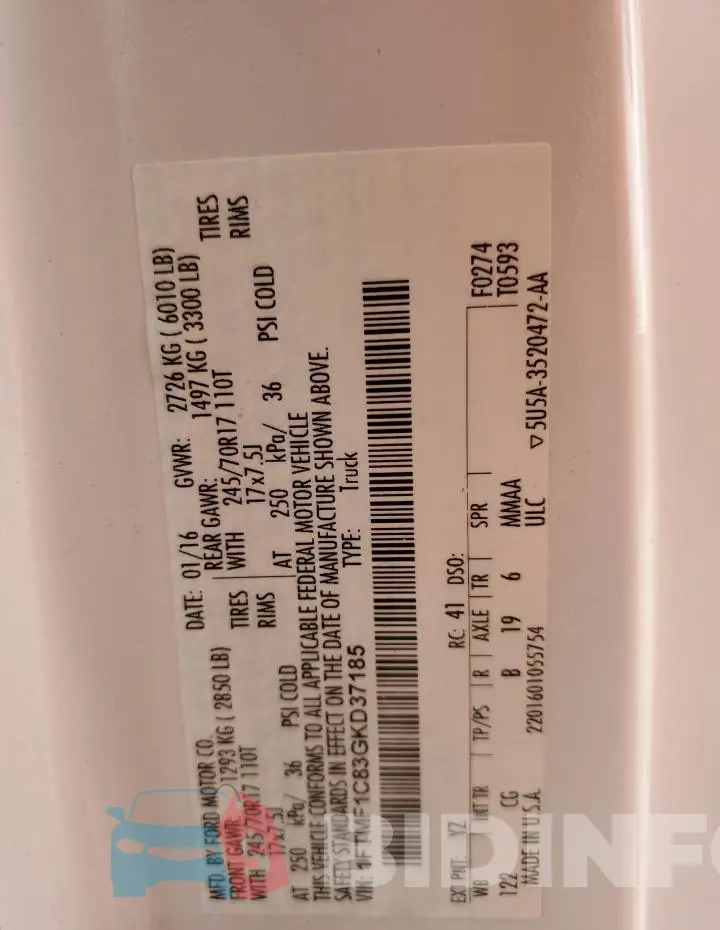 1FTMF1C83GKD37185 Photo# 12