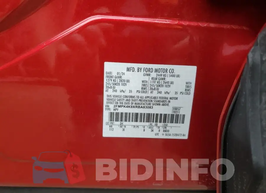 2FMPK4K9XRBA83083 Photo# 13