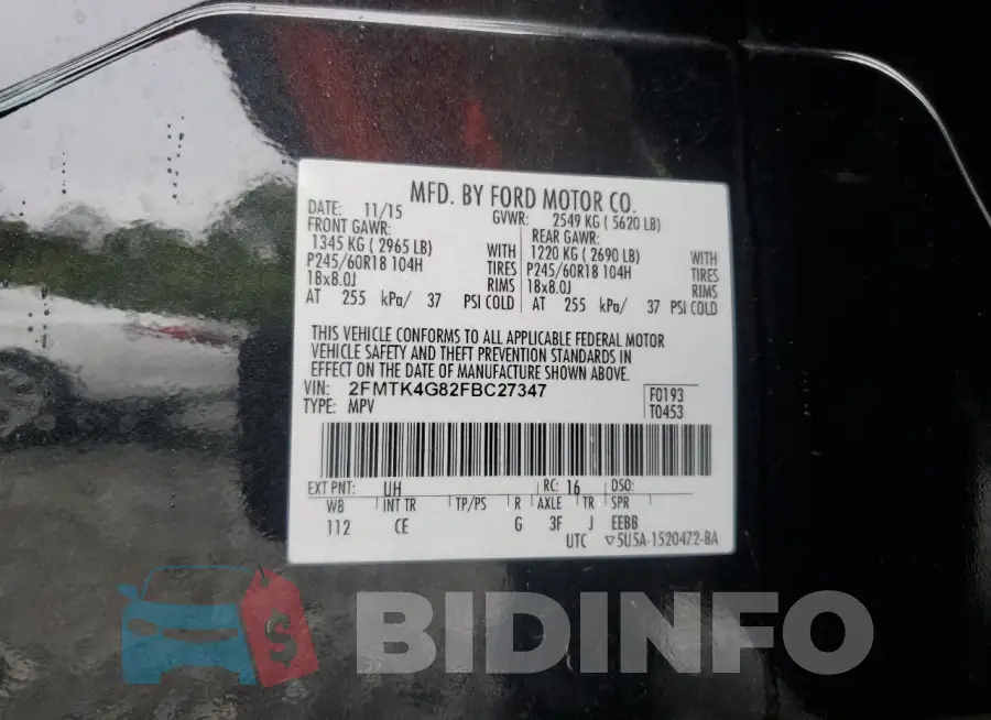 2FMTK4G82FBC27347 Photo# 12
