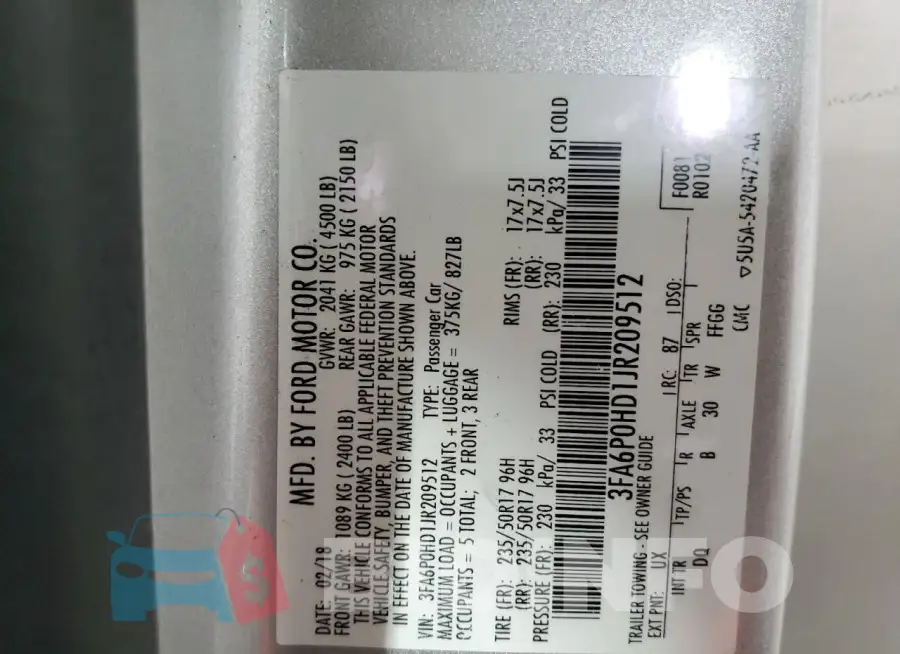 3FA6P0HD1JR209512 Photo# 12