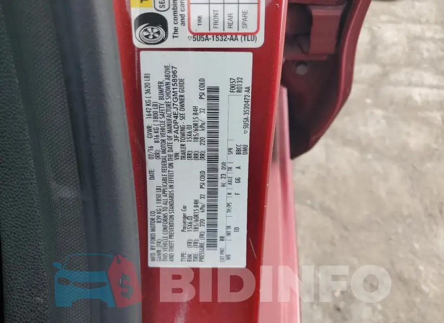 3FADP4EJ7GM158967 Photo# 13