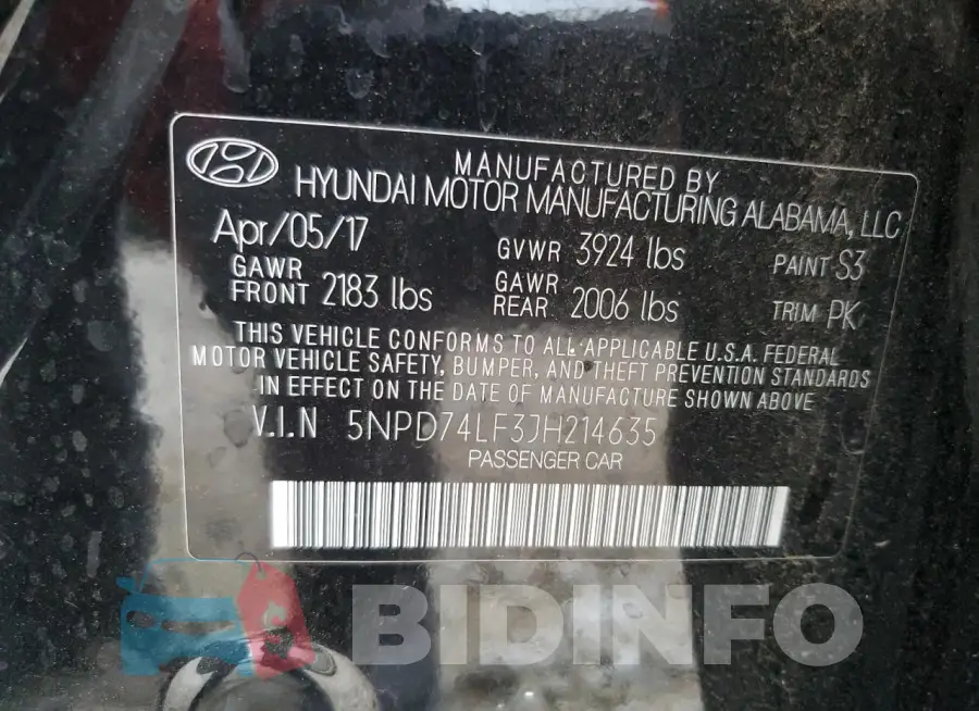 5NPD74LF3JH214635 Photo# 13