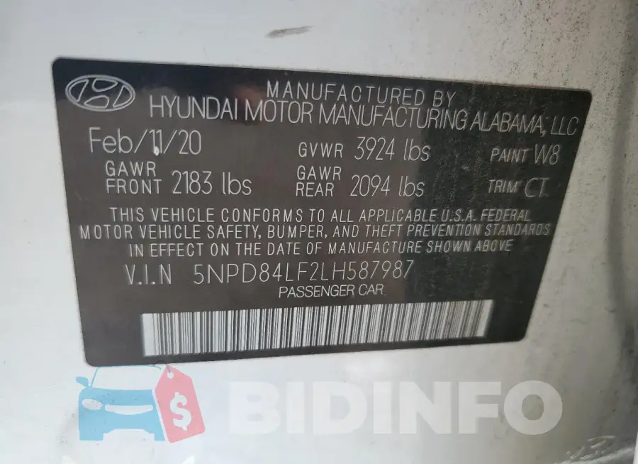 5NPD84LF2LH587987 Photo# 12