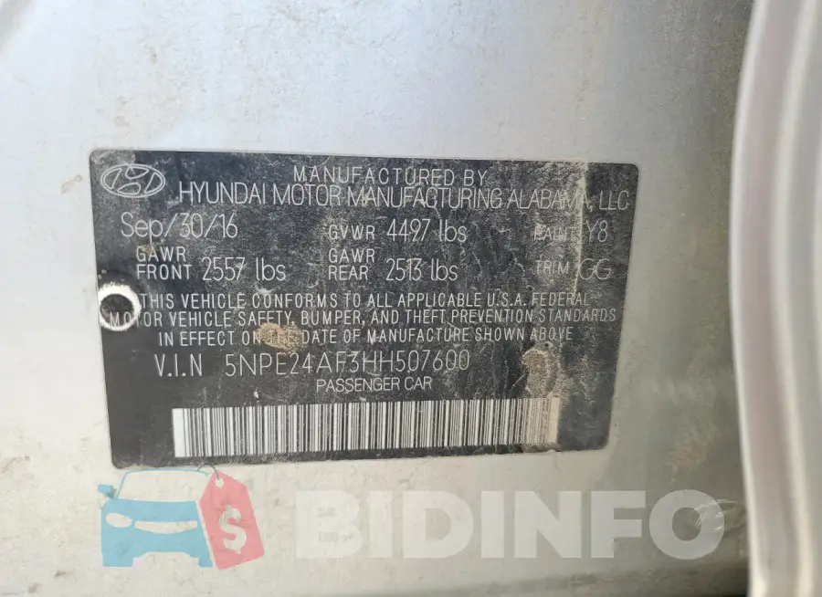 5NPE24AF3HH507600 Photo# 12