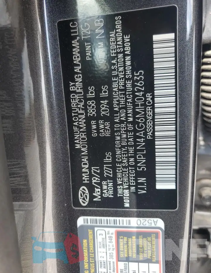 5NPLN4AG6MH042635 Photo# 12