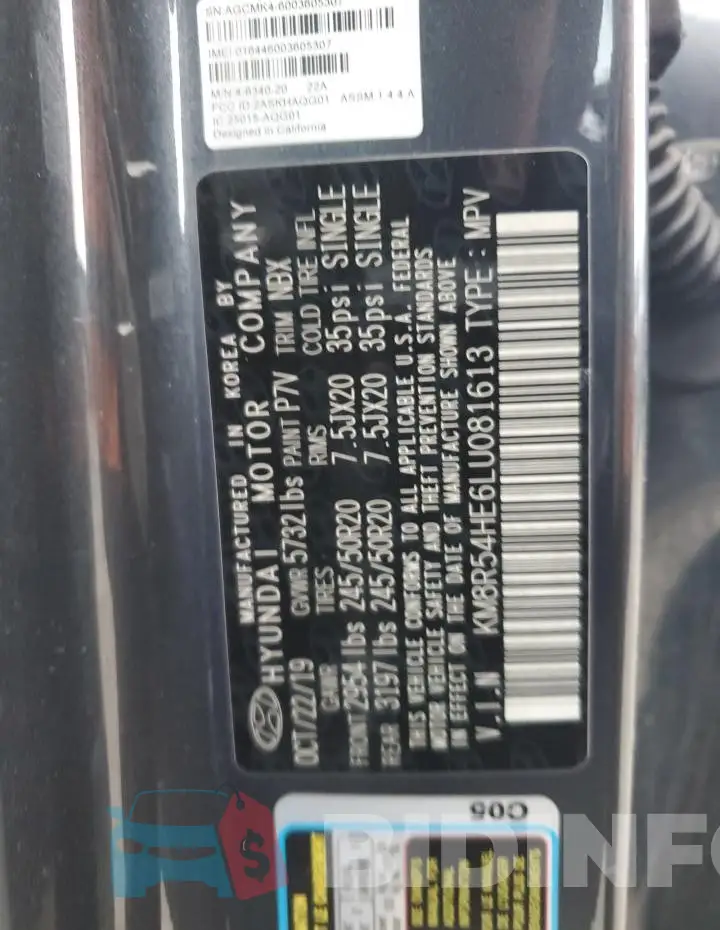 KM8R54HE6LU081613 Photo# 13